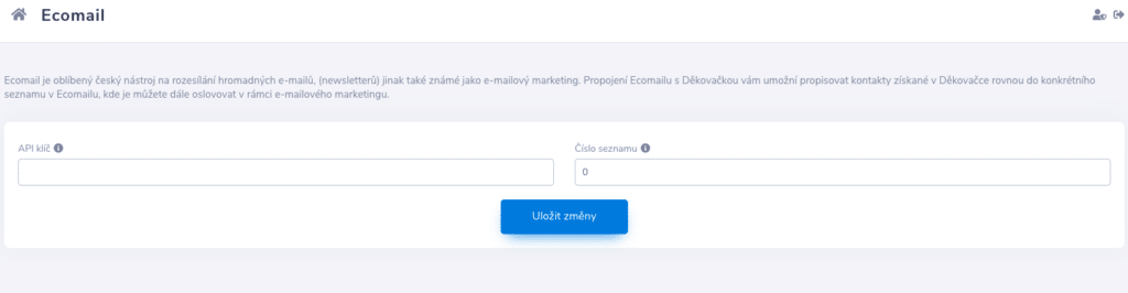 Ecomail napojeni 2